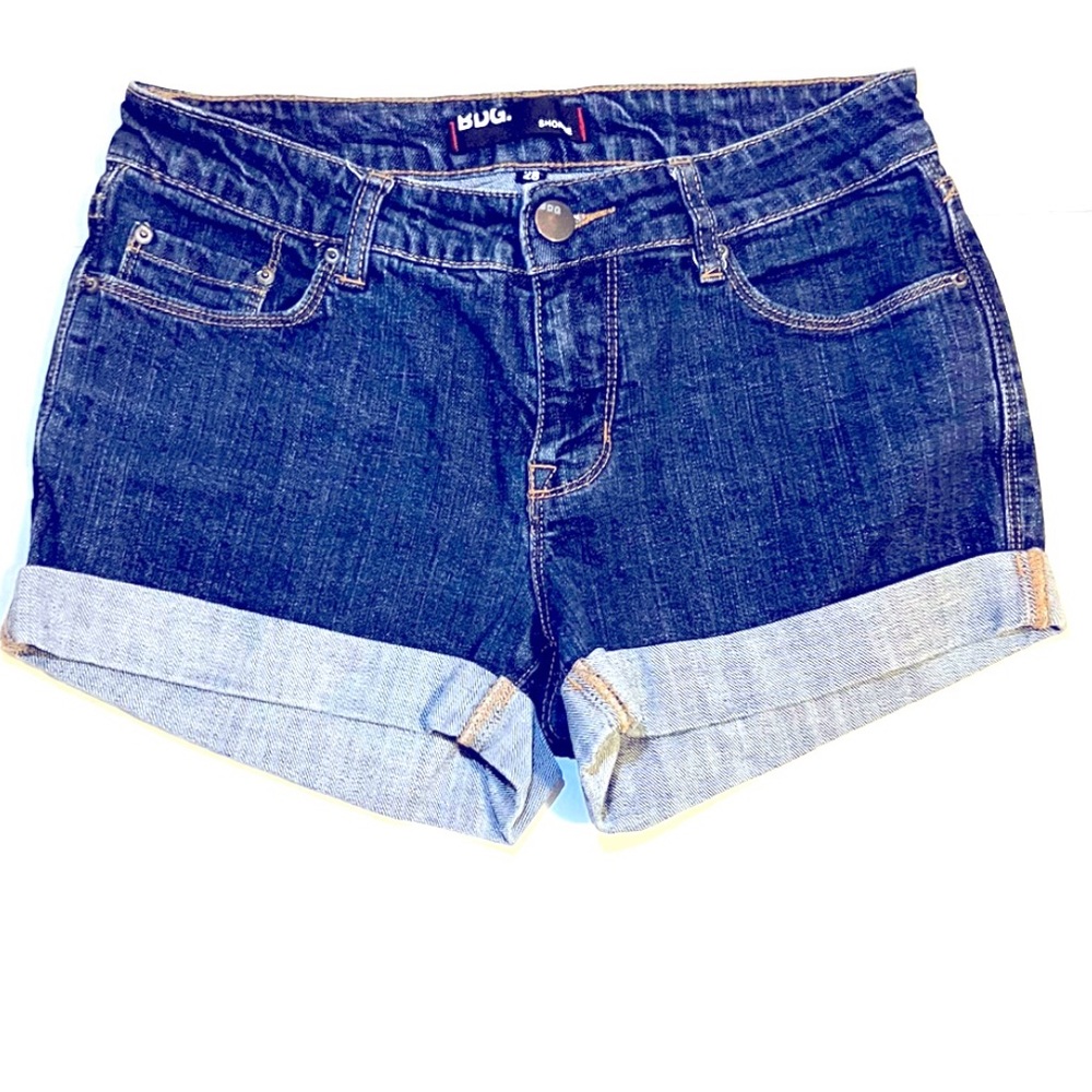 BDG Jean Shorts Shortie Size 28 Blue Denim Cuffed